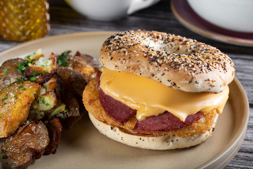 bagel cheese bacon breakfast las vegas